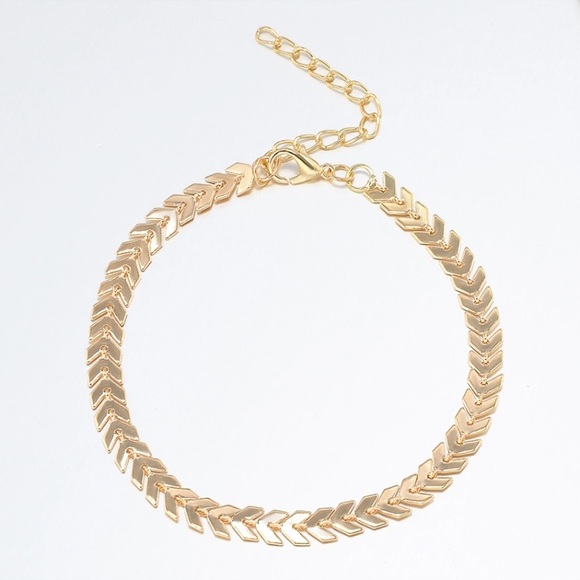 New! Chevron Ankle Bracelet - Picture 3 of 8